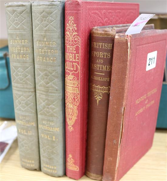 Thomas Adolphus Trollope (ed. Francis Trollope), A Summer in Western France, 2v, 1841 and three vols by Anthony Trollope